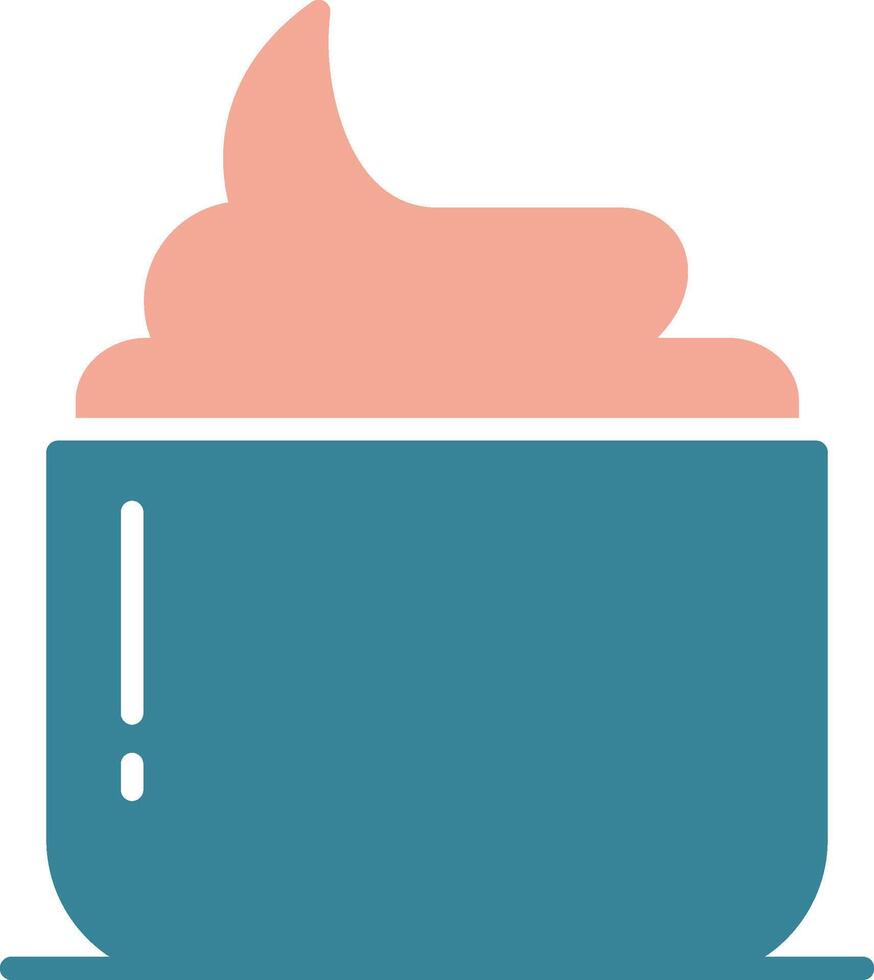 Hair Mask Glyph Two Color Icon vector