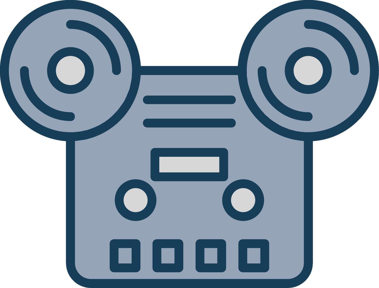Tape Line Filled Grey Icon vector