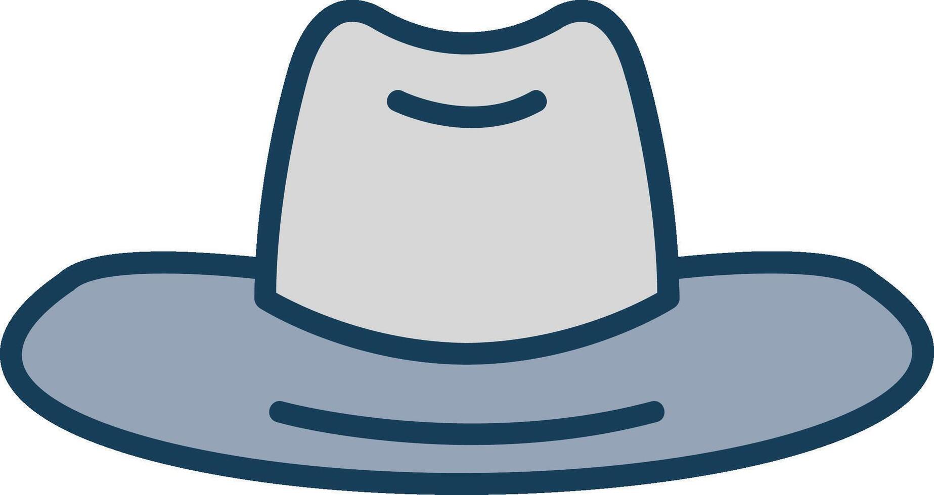 sombrero línea lleno gris icono vector