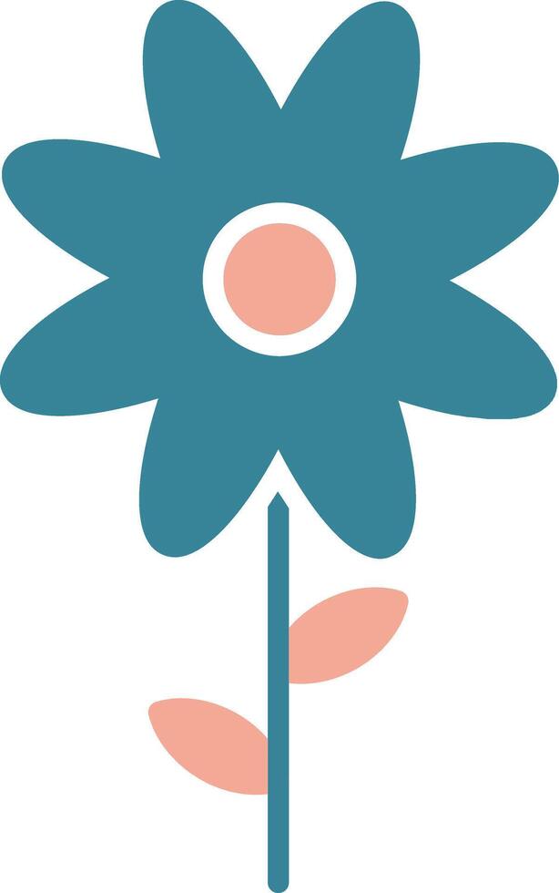 Flower Glyph Two Color Icon vector
