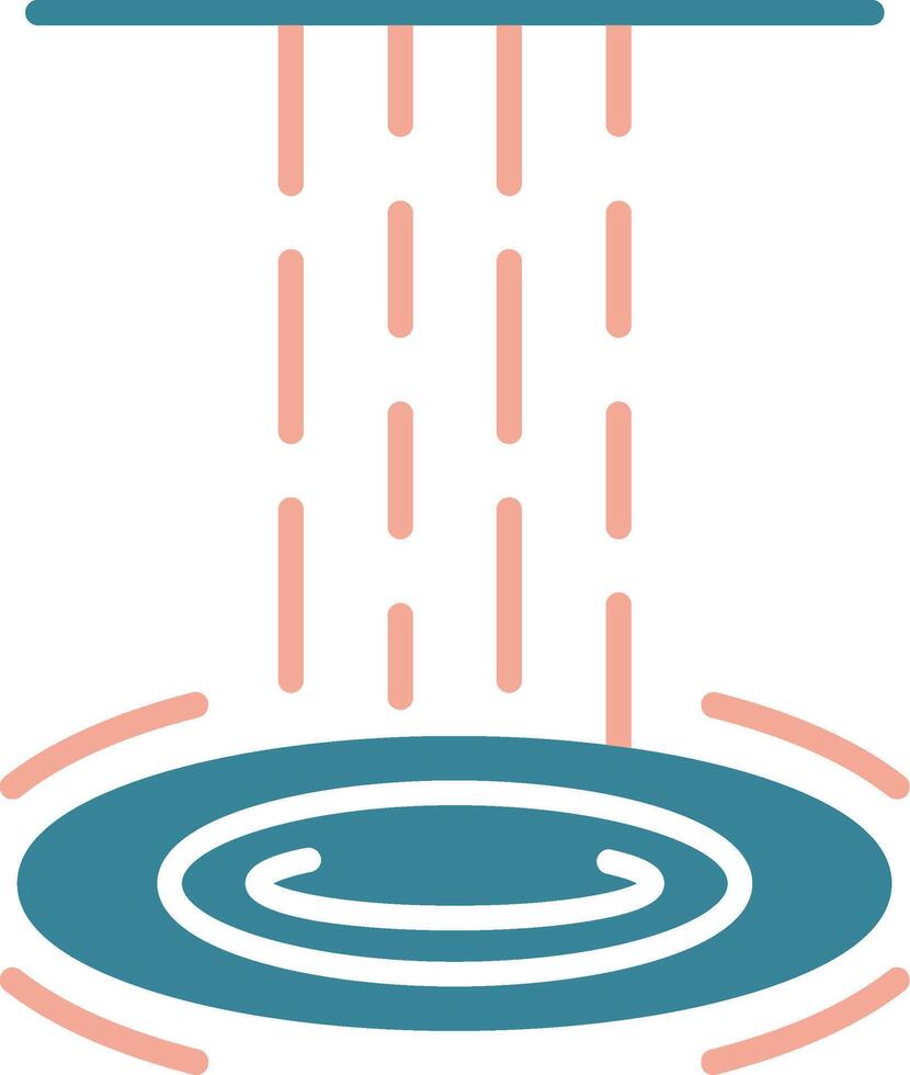 Waterfall Glyph Two Color Icon vector