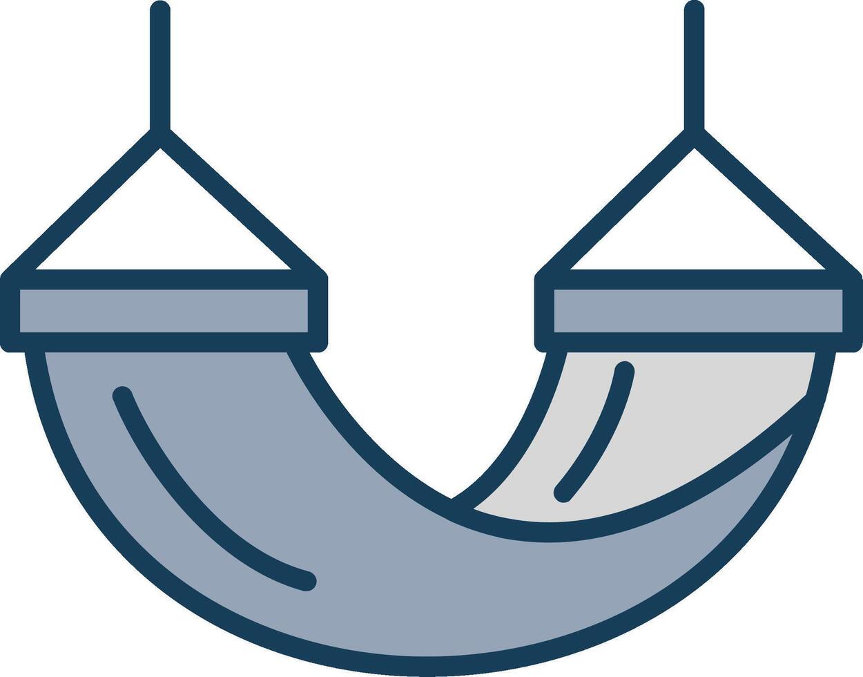 Hammock Line Filled Grey Icon vector