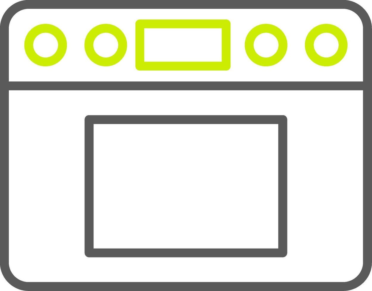 horno línea dos color icono vector