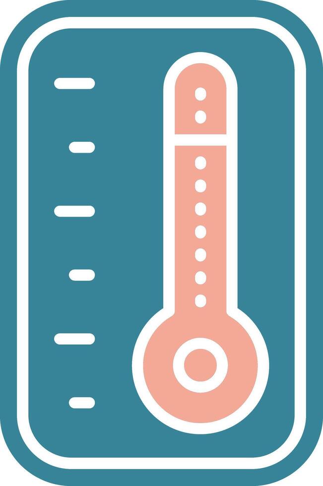 Thermometer Glyph Two Color Icon vector