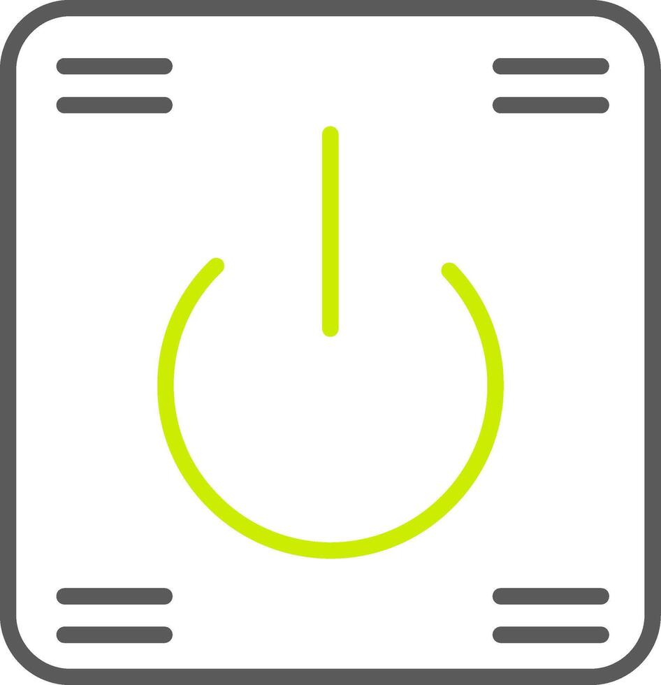 Power Button Line Two Color Icon vector