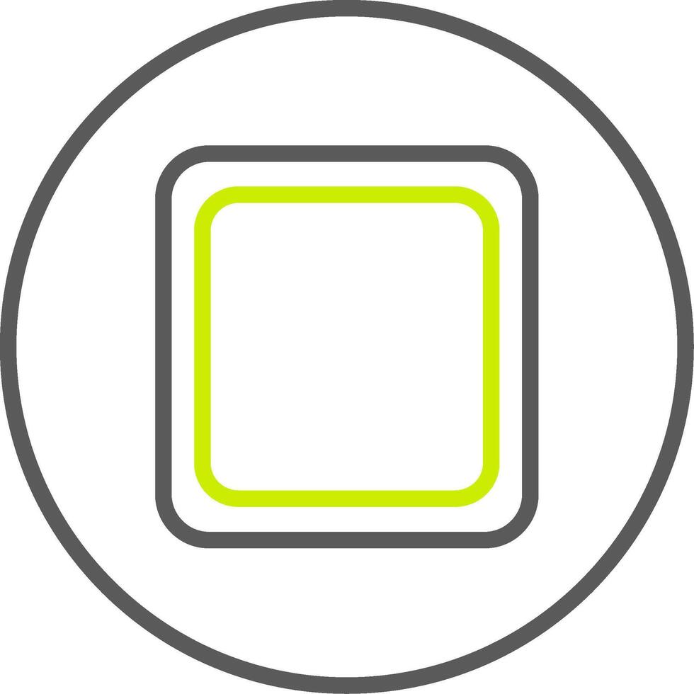 Stop Button Line Two Color Icon vector