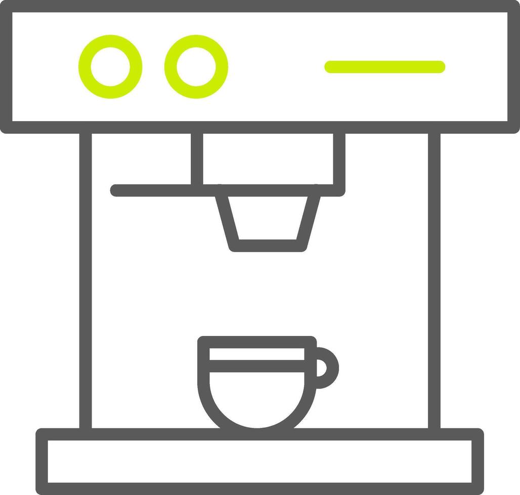 Coffee Machine Line Two Color Icon vector