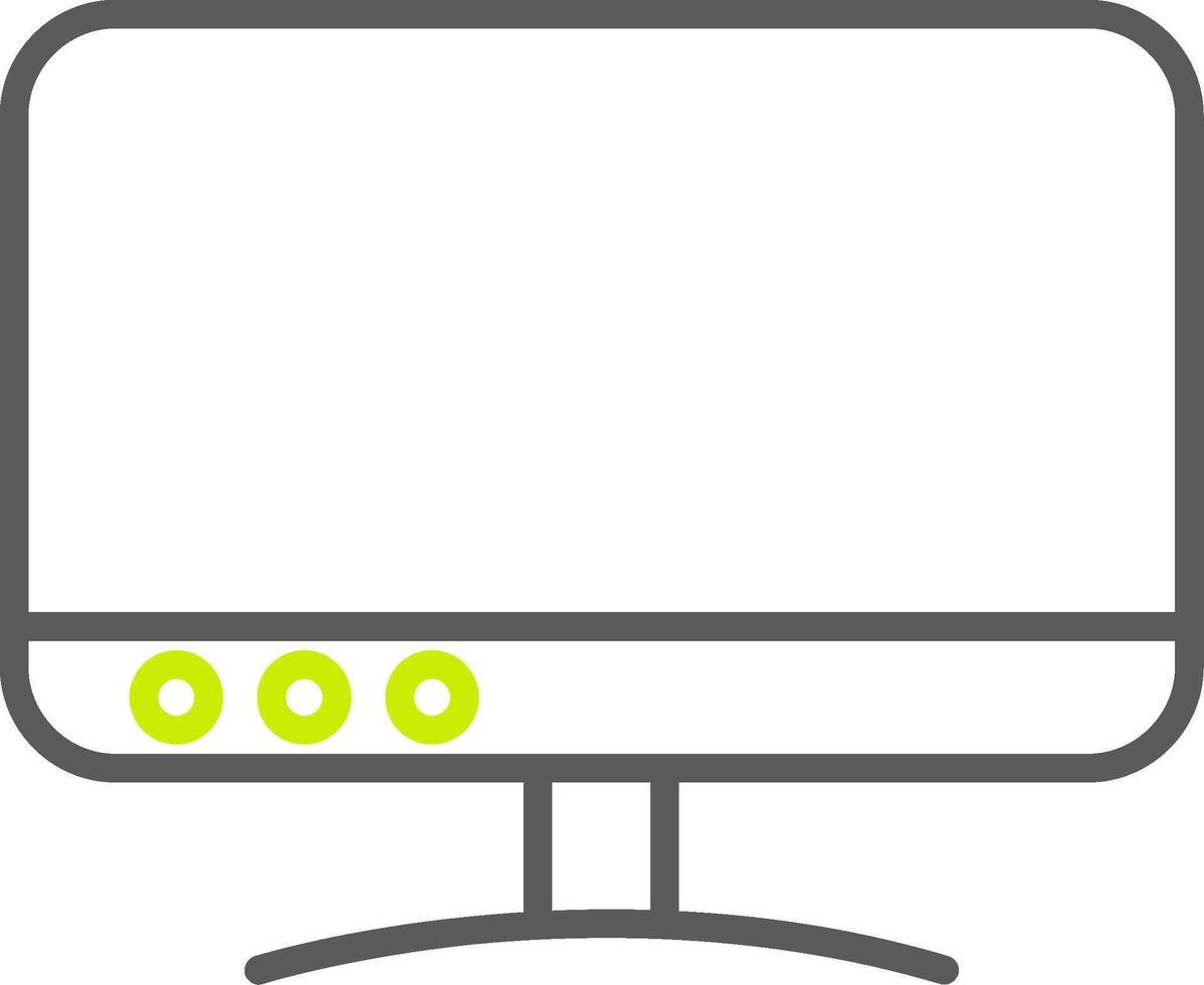 línea de tv icono de dos colores vector