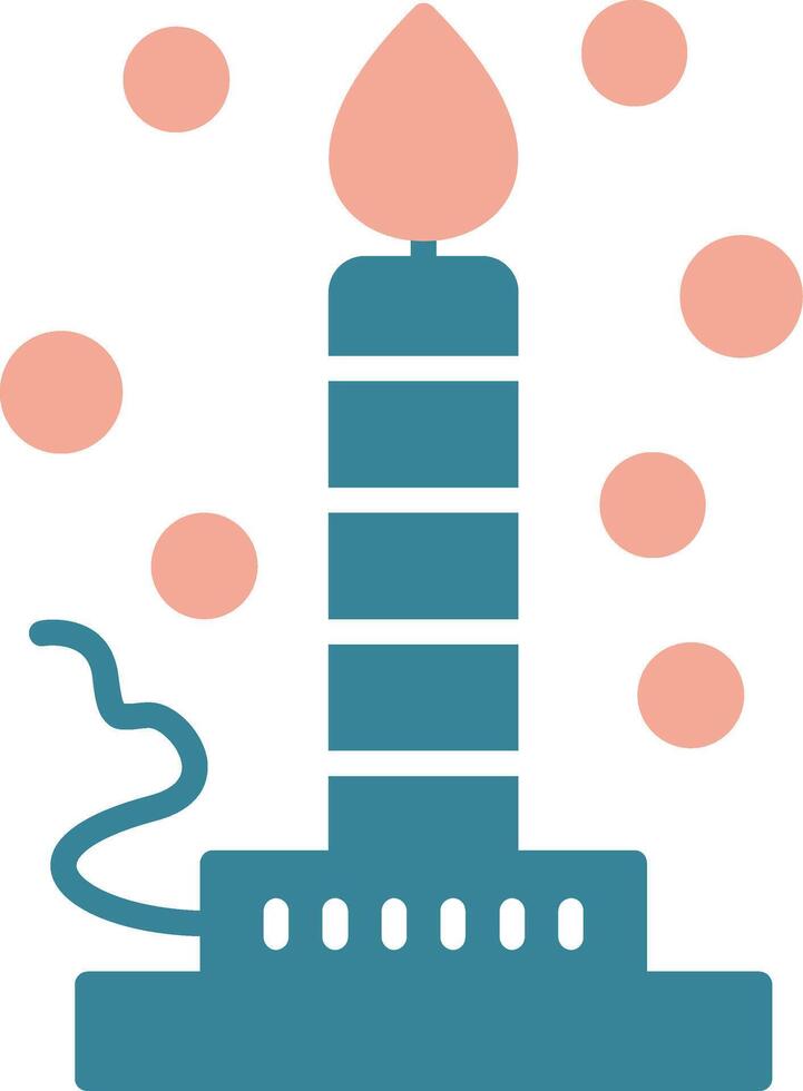 Bunsen Burner Glyph Two Color Icon vector