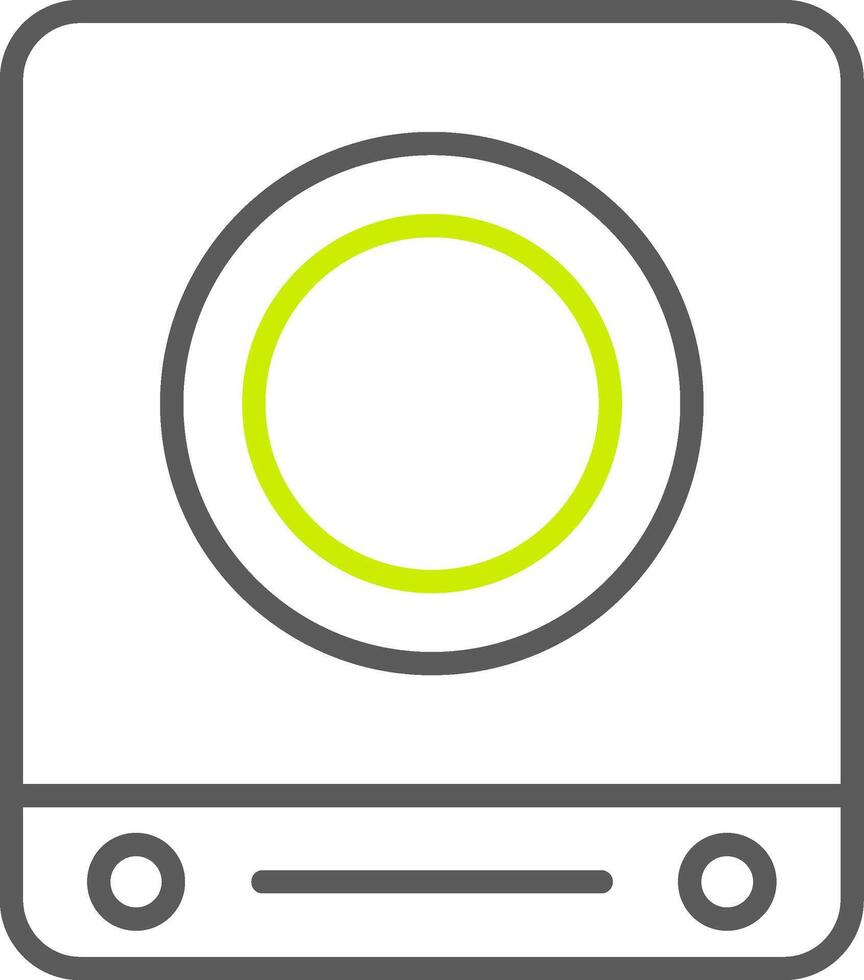 Induction Stove Line Two Color Icon vector