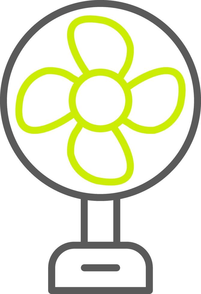 Fan Line Two Color Icon vector
