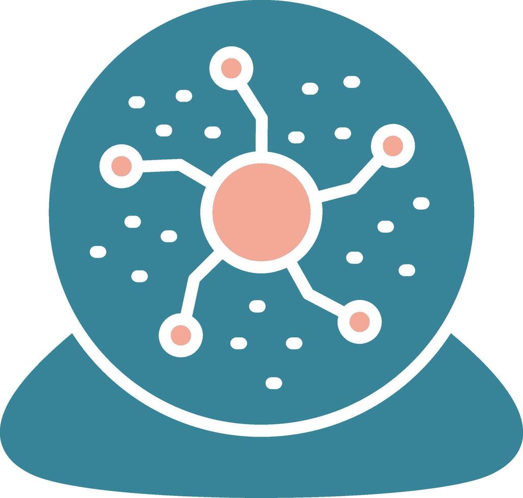 Plasma Ball Glyph Two Color Icon vector