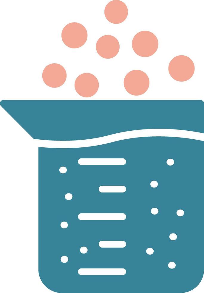 Beaker Glyph Two Color Icon vector