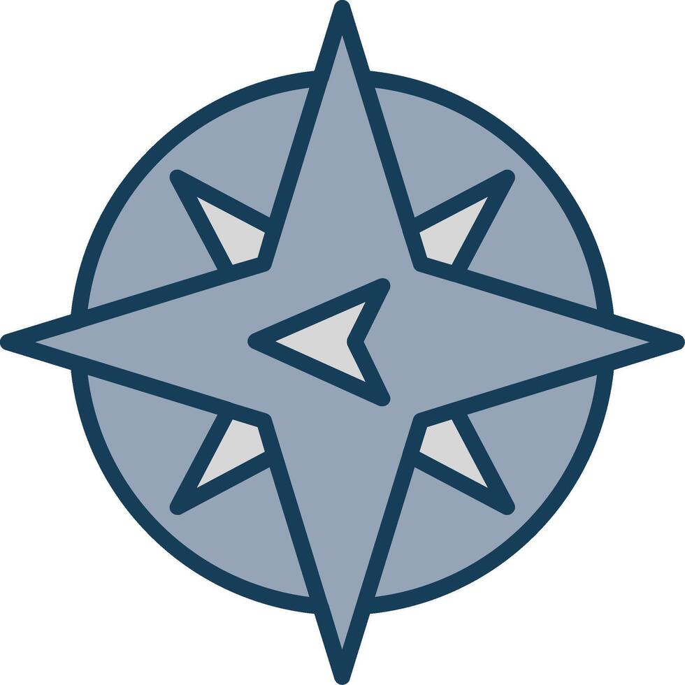 West Line Filled Grey Icon vector