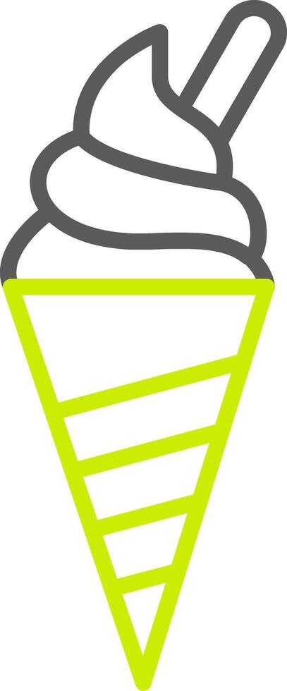 línea de helado icono de dos colores vector