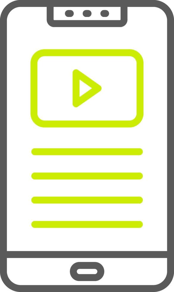 Phone Line Two Color Icon vector
