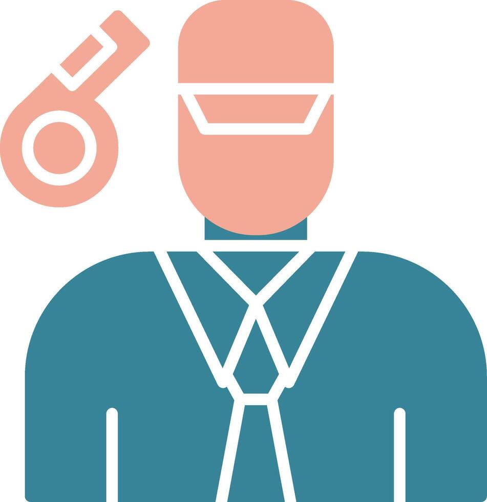 Coach Glyph Two Color Icon vector