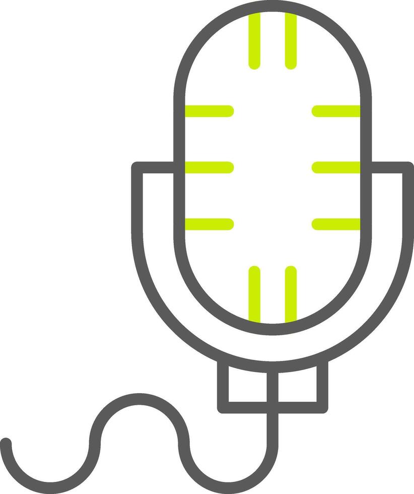 Microphone Line Two Color Icon vector