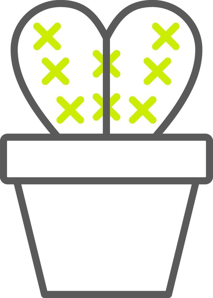 Cactus Line Two Color Icon vector