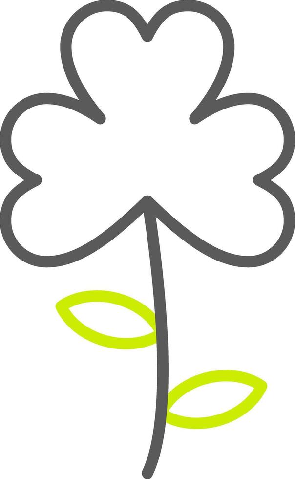 Clover Line Two Color Icon vector