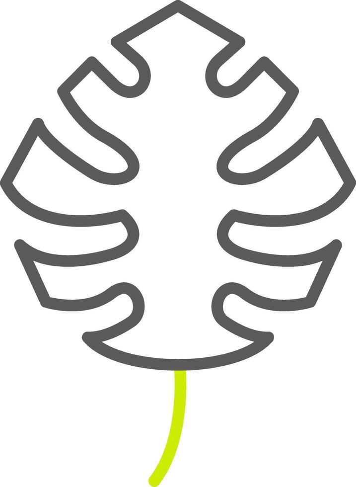 Monstera Line Two Color Icon vector