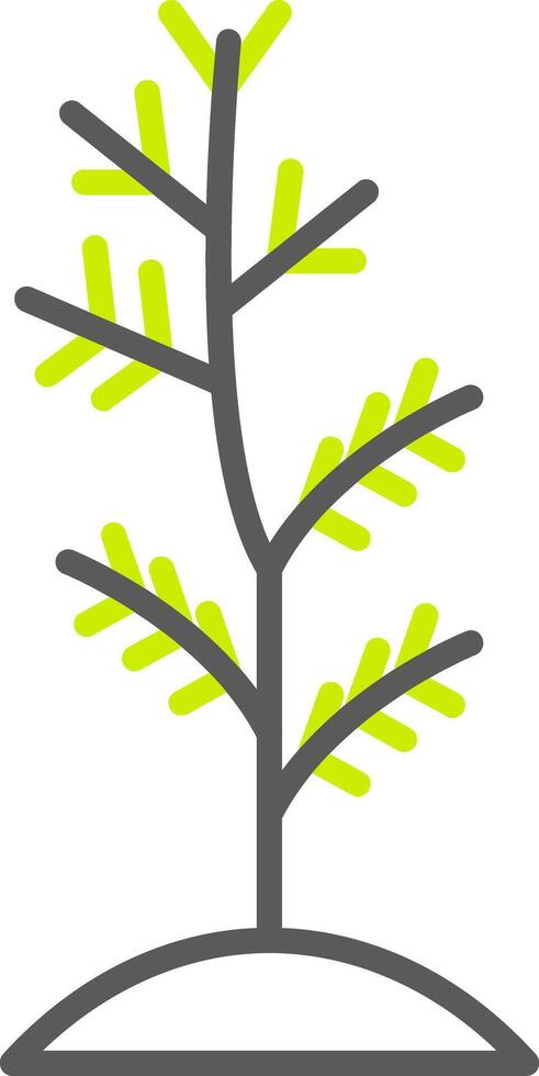 Plant Line Two Color Icon vector