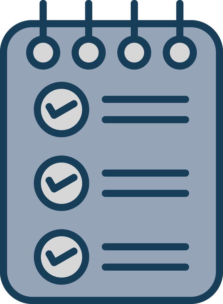 Check List Line Filled Grey Icon vector