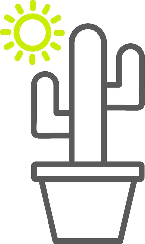 Cactus Line Two Color Icon vector