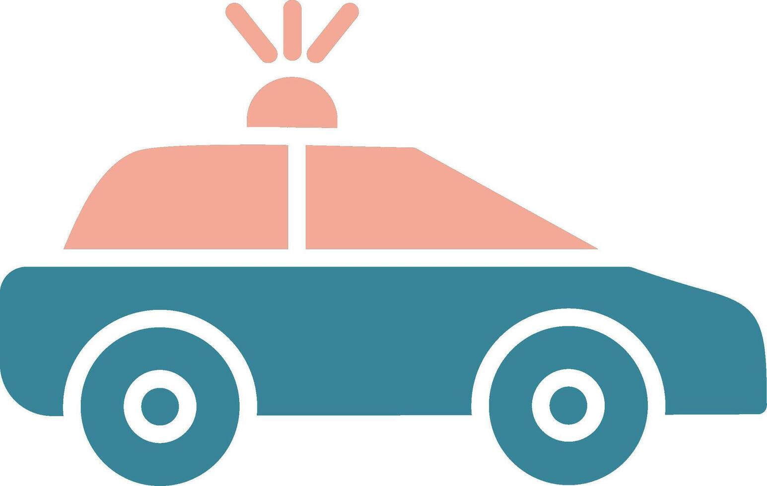Police Van Glyph Two Color Icon vector