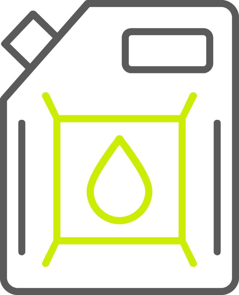 Biodiesel Engine Line Two Color Icon vector