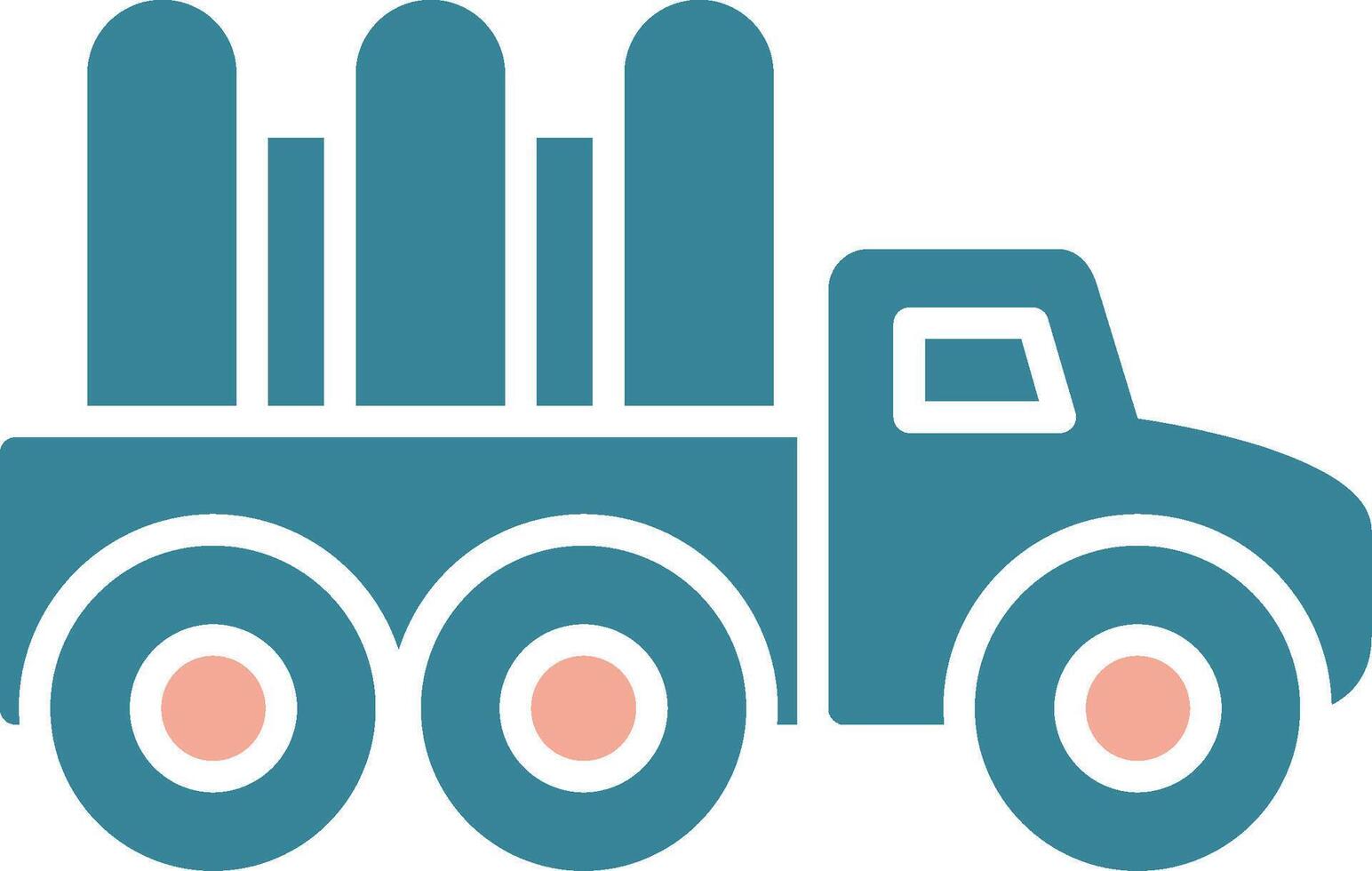 Truck Glyph Two Color Icon vector