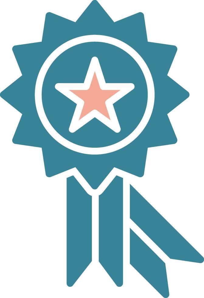 Award Glyph Two Color Icon vector