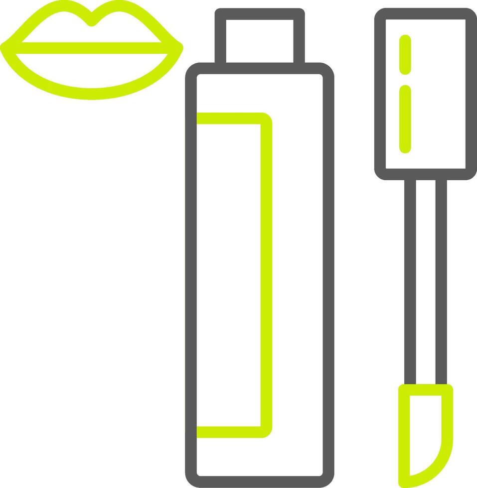 Lip Gloss Line Two Color Icon vector