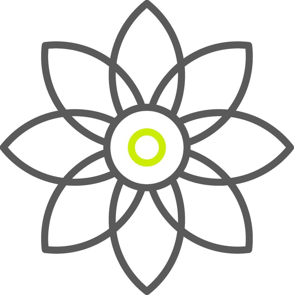 Flower Line Two Color Icon vector