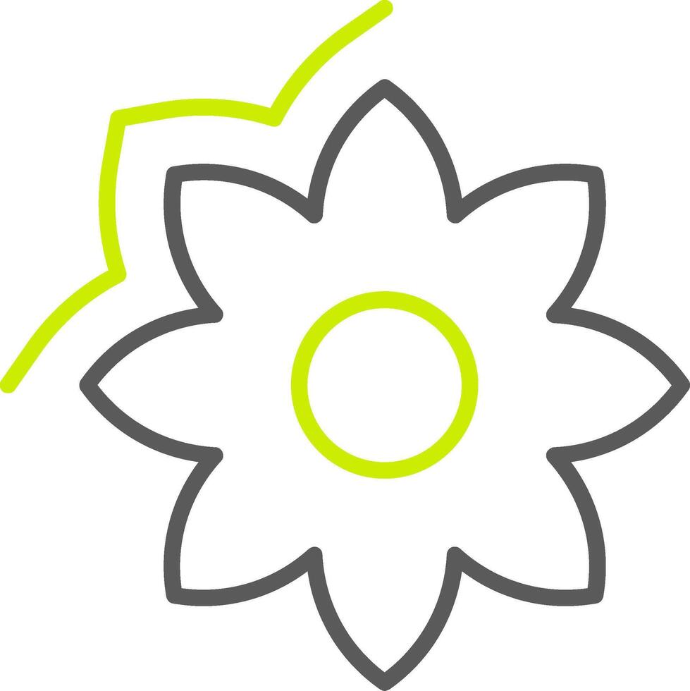 Flower Line Two Color Icon vector