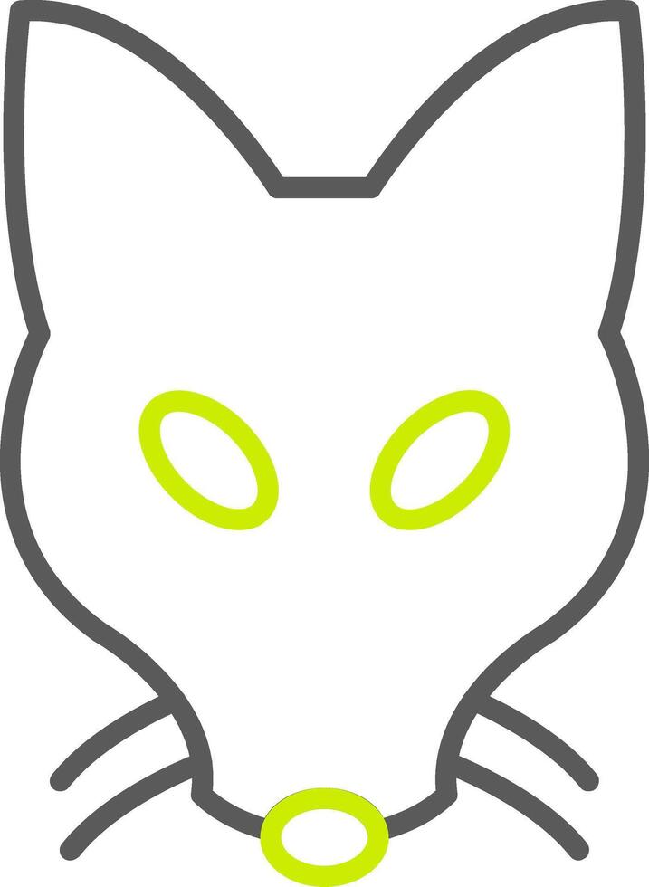 Fox Line Two Color Icon vector