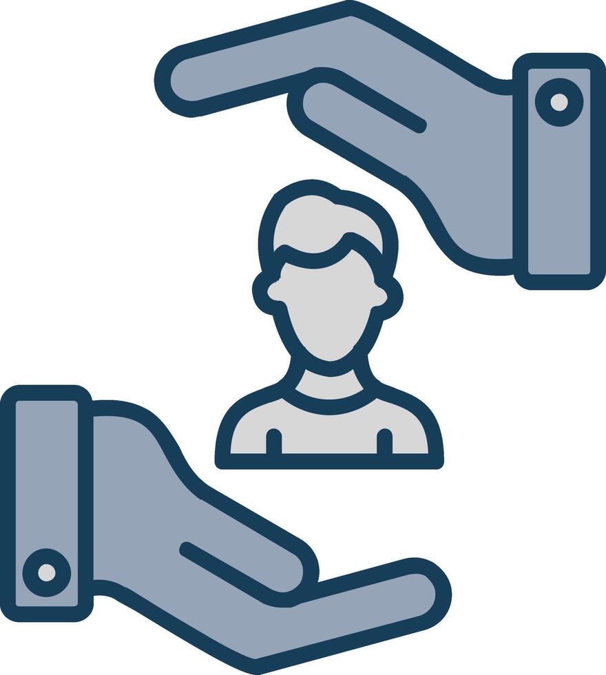 Product Line Filled Grey Icon vector