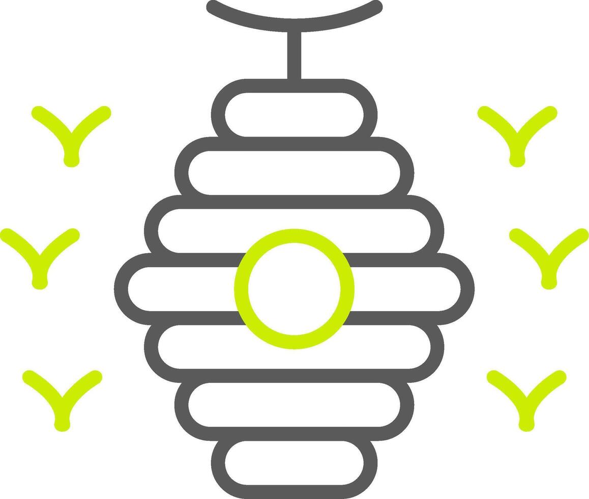 Bee Hive Line Two Color Icon vector