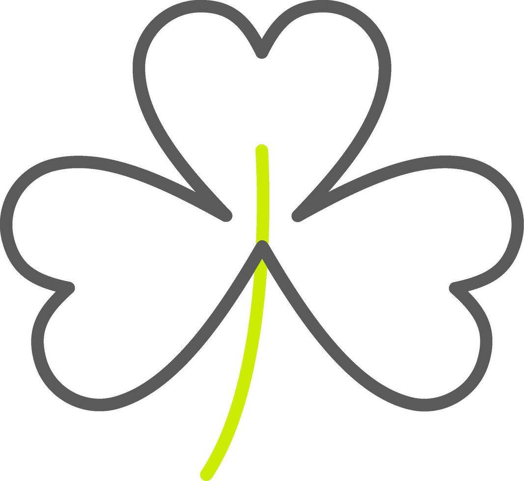 Clover Line Two Color Icon vector