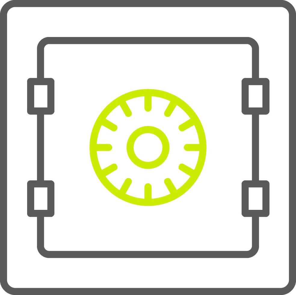 Safe Line Two Color Icon vector