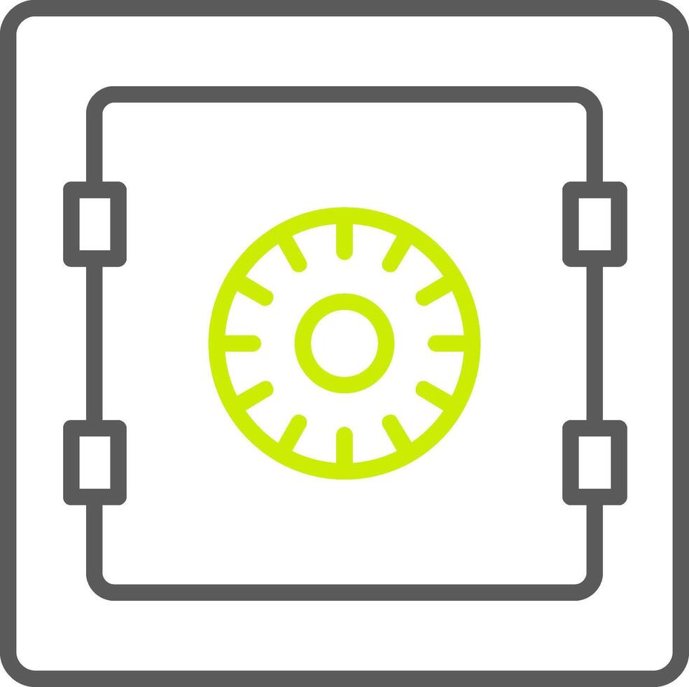 Safe Line Two Color Icon vector