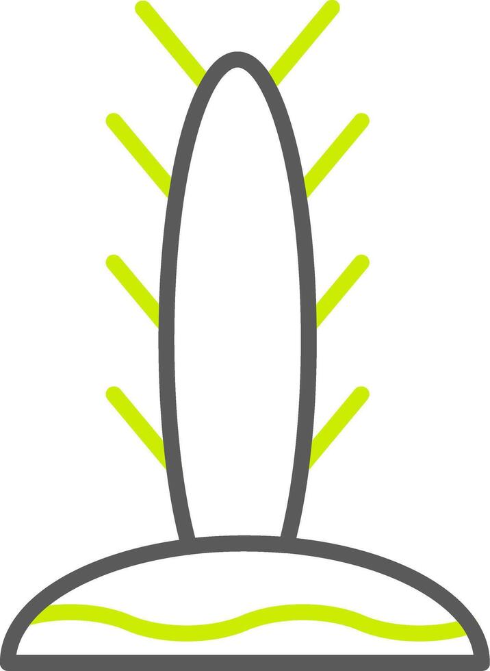 Cactus Line Two Color Icon vector