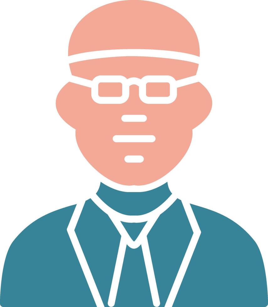 Man Glyph Two Color Icon vector