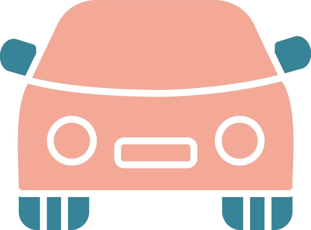 Car Glyph Two Color Icon vector