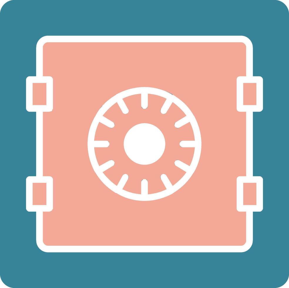 Safe Glyph Two Color Icon vector