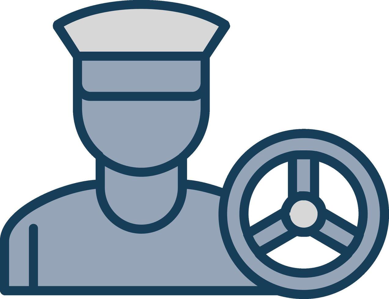Driver Line Filled Grey Icon vector