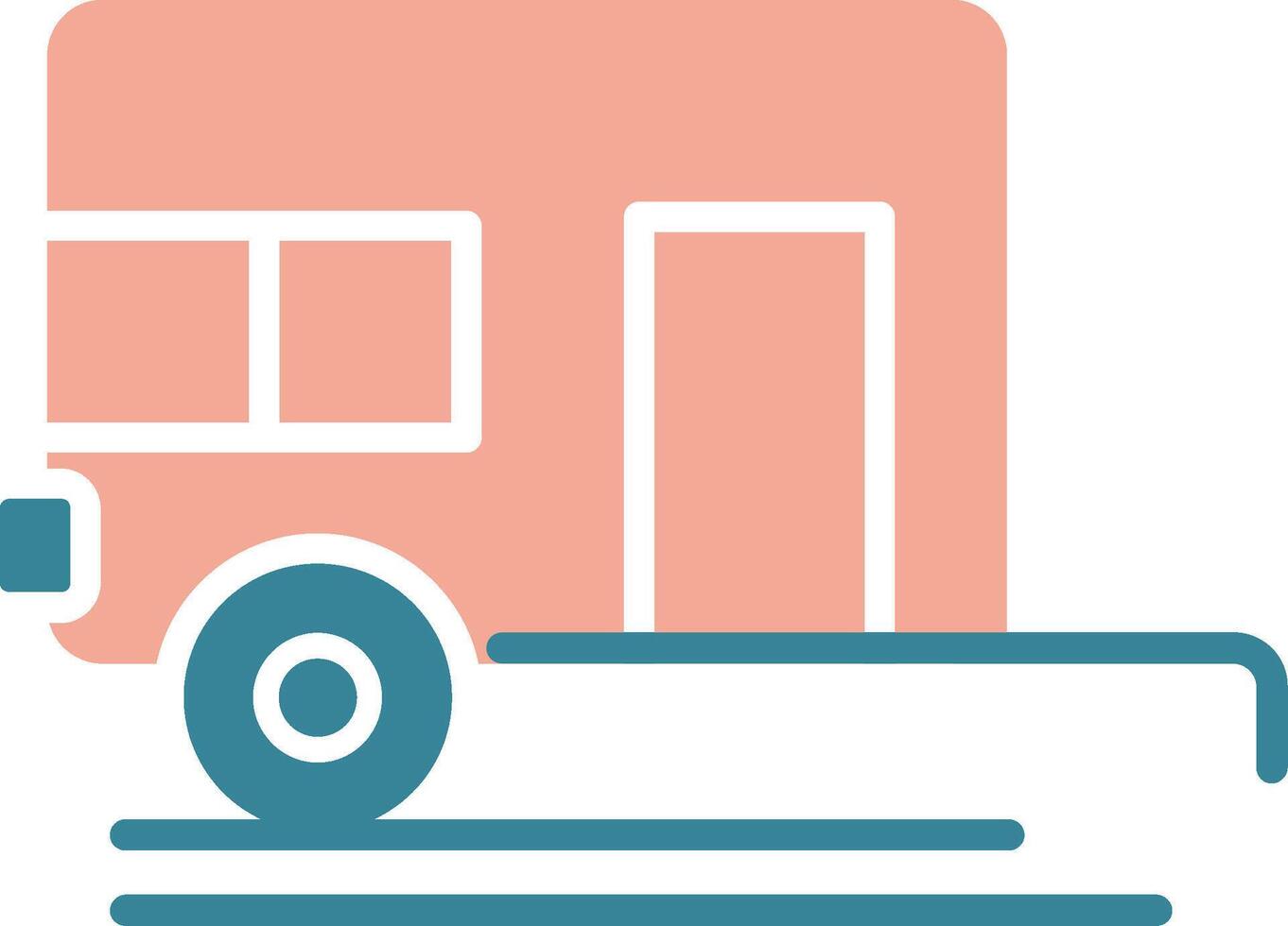 Caravan Glyph Two Color Icon vector