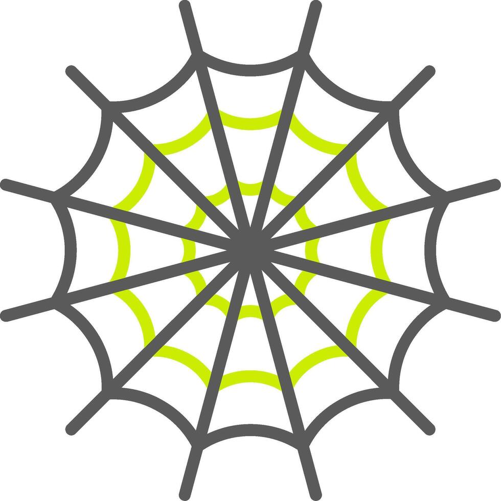 Spider Web Line Two Color Icon vector