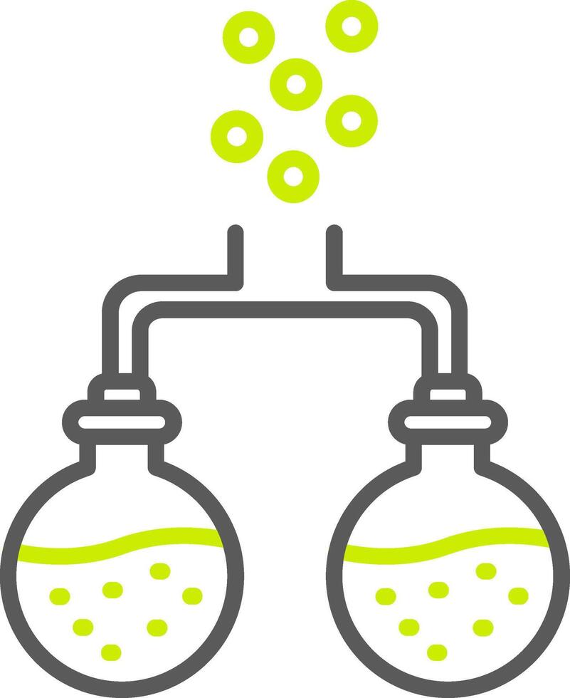 Flasks Line Two Color Icon vector