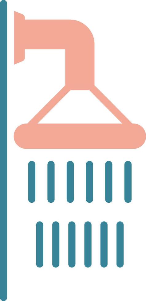 Shower Glyph Two Color Icon vector